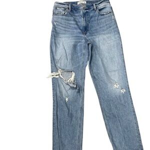 Abercrombie & Fitch Light Blue Straight Wide Leg Jeans Size 25”